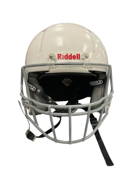 Vist Large View of Product Image Which is Used Riddell VICTOR FB Helmet White MD