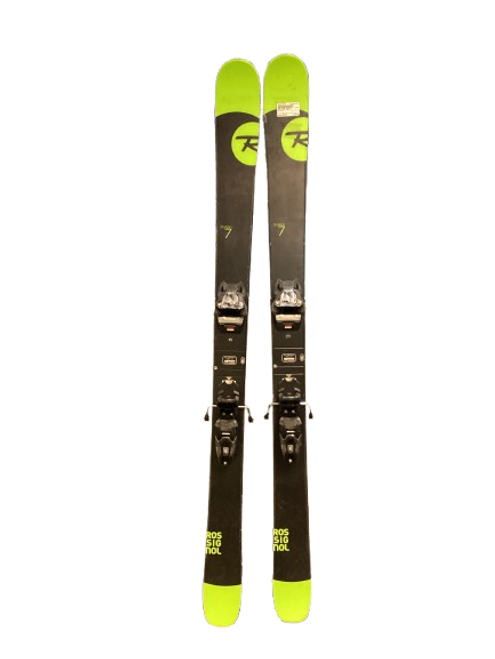 Vist Large View of Product Image Which is Used Rossignol SMASH 7 Mens DH Ski/Binding Black And Neon Green 150 cm