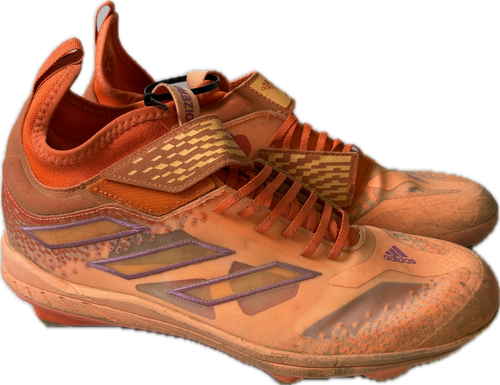 Vist Large View of Product Image Which is Used Adidas ADIZERO LIGHTLOCK BB/SB Cleats Coral Senior 8.5