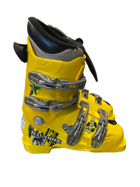 Vist Large View of Product Image Which is Used Salomon FLYER Mens DH Ski Boot Yellow 230 MP - J05 - W06