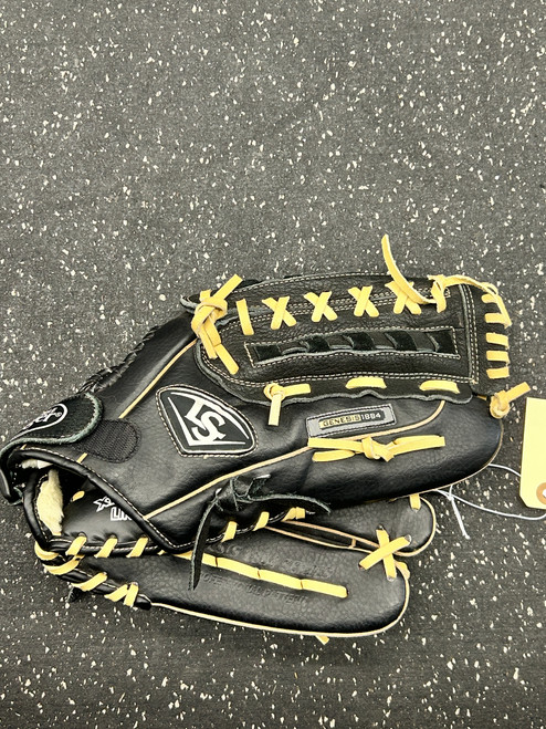 Vist Large View of Product Image Which is Used Louisville Slugger GENBD-1300 BB/SB Glove RH Throw Black 13"