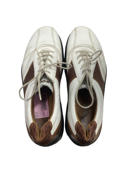 Vist Large View of Product Image Which is Used Ecco Mens Golf Shoes Brown Senior 9.5