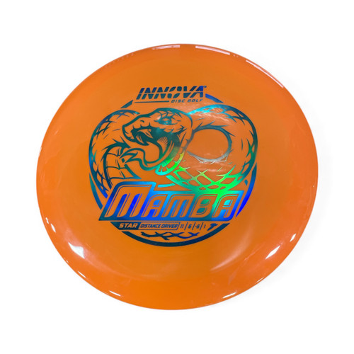 Vist Large View of Product Image Which is Used Innova MAMBA Disc Golf Driver Orange