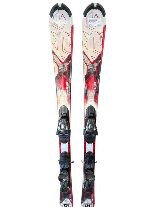 Vist Large View of Product Image Which is Used K2 AMP STRIKE Boys DH Ski/Binding Red 124 cm