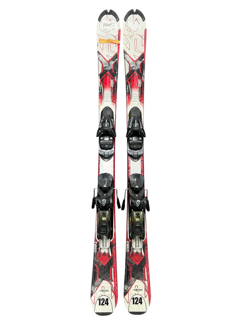 Vist Large View of Product Image Which is Used K2 AMP STRIKE Boys DH Ski/Binding Red 124 cm