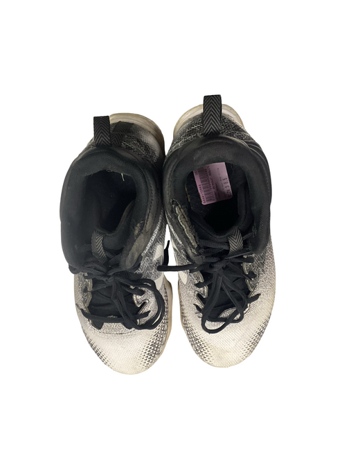 Vist Large View of Product Image Which is Used Under Armour Adult FB Cleats Black And White Senior 8.5