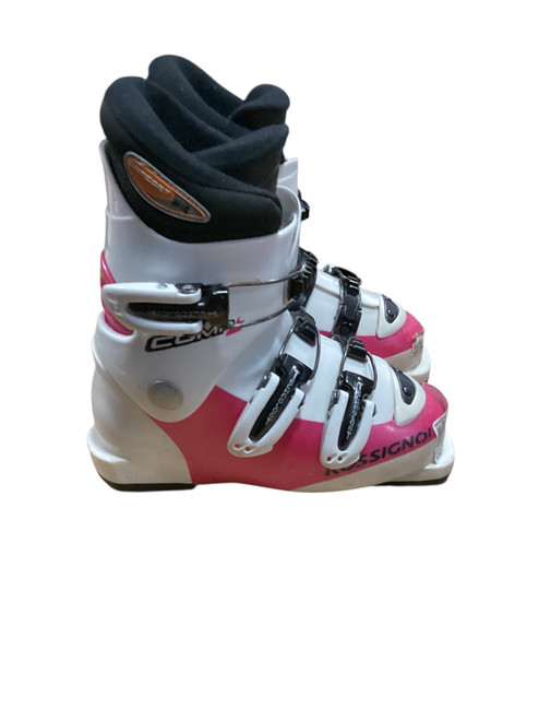 Vist Large View of Product Image Which is Used Rossignol COMP J Girls DH Ski Boot White 205 MP - J01