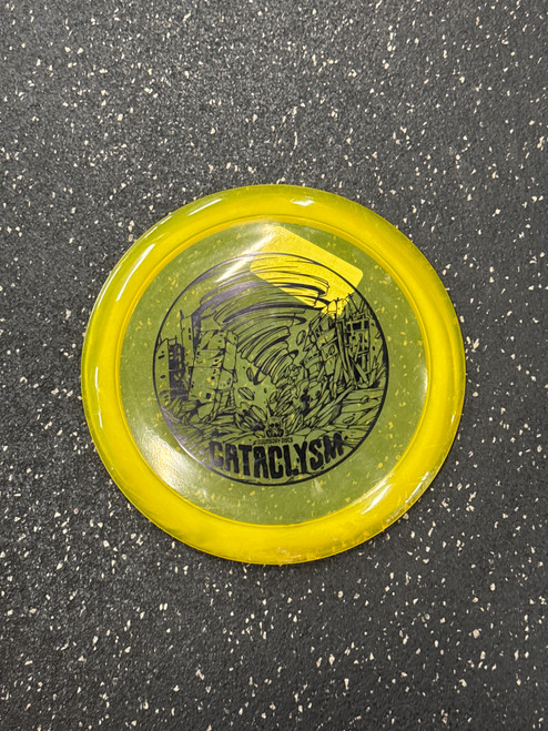 Vist Large View of Product Image Which is Used DOOMSDAY CATACLYSM Disc Golf Driver Yellow