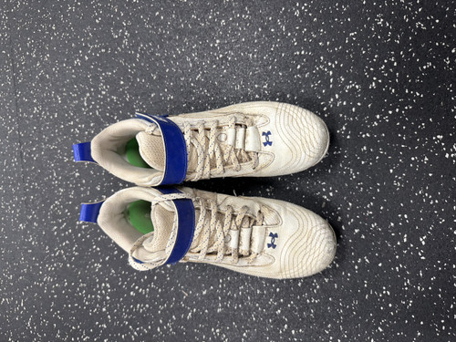 Vist Large View of Product Image Which is Used Under Armour BH BASEBALL CLEATS BB/SB Cleats White Senior 6