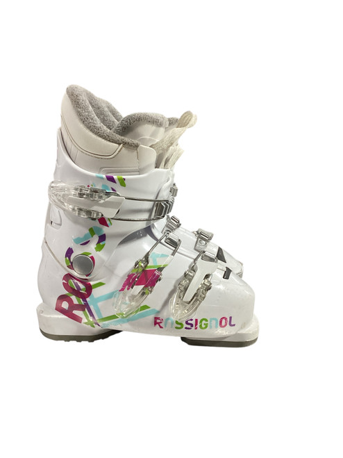 Vist Large View of Product Image Which is Used Rossignol COMP J3 Girls DH Ski Boot White 195 MP - Y13