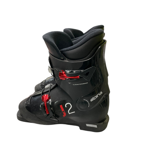 Vist Large View of Product Image Which is Used Alpina J2 Boys DH Ski Boot Black 205 MP - J01