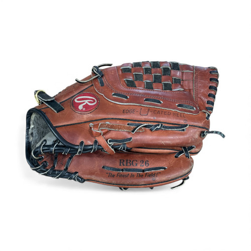 Vist Large View of Product Image Which is Used Rawlings RBG 26 BB/SB Glove RH Throw Brown 12 1/2"