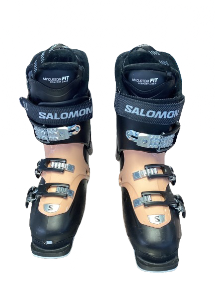 Vist Large View of Product Image Which is Used Salomon QST ACCESS 60 Womens DH Ski Boot Black And Copper 255 MP - M07.5 - W08.5