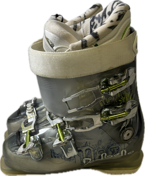 Vist Large View of Product Image Which is Used Dalbello MANTIS 8 Womens DH Ski Boot Clear 245 MP - M06.5 - W07.5