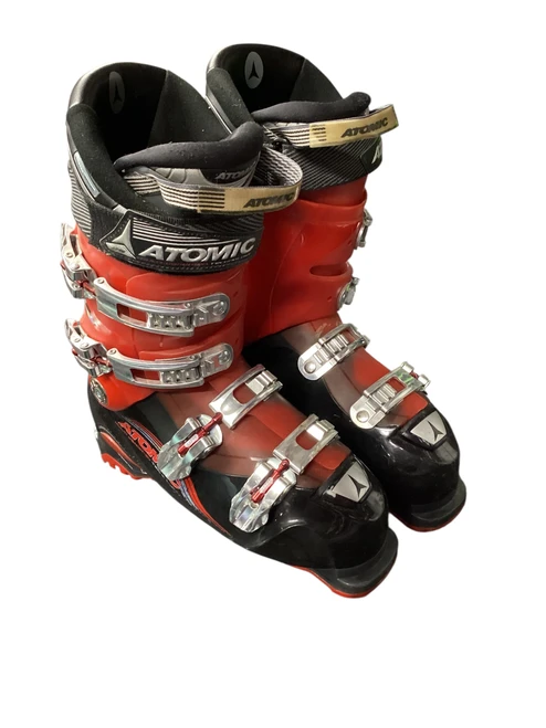 Vist Large View of Product Image Which is Used Atomic M90 Mens Downhill Ski Boot Red 275 MP - M09.5 - W10.5