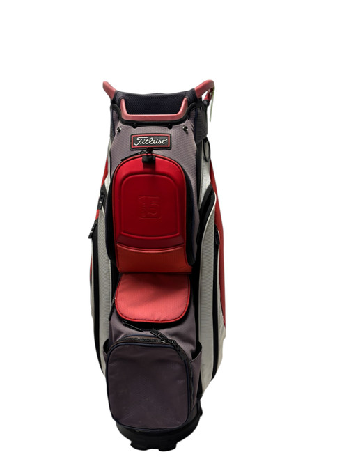 Vist Large View of Product Image Which is Used Titleist 15 Golf Cart Bag White/Red/Navy