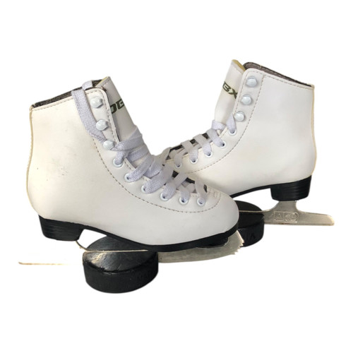Vist Large View of Product Image Which is Used DBX FIGURE SKATES Girls Figure Skate White Youth 12.0
