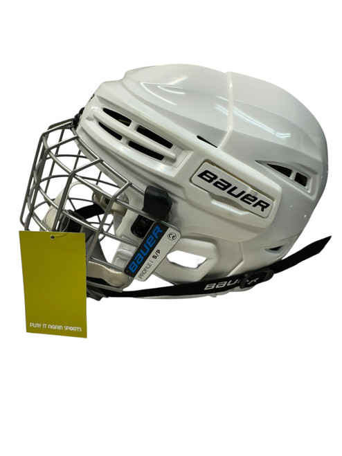 Vist Large View of Product Image Which is Used Bauer IMS5.0 SM Helmet Cage Combo White SM