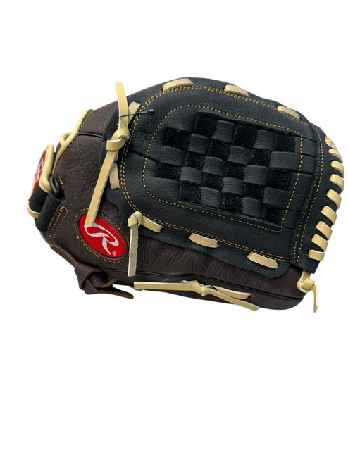 Vist Large View of Product Image Which is Used Rawlings RBG36BC BB/SB Glove LH Throw Brown 12 1/2"