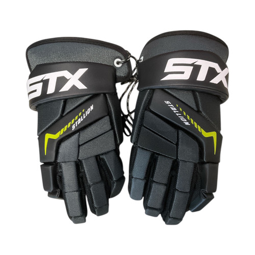 Vist Large View of Product Image Which is Used STX STALLION Lacrosse Gloves Mens Black 13"