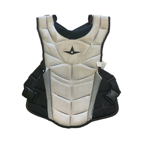 Vist Large View of Product Image Which is All-Star, Catchers Chest Protector,White, Youth