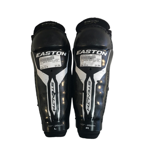 Vist Large View of Product Image Which is Used Easton STEALTH Junior Shin Guards Black 10"