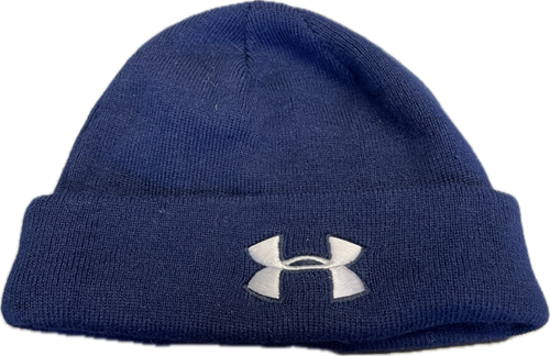 Vist Large View of Product Image Which is Used Under Armour Outerwear Mens Hat Navy Blue