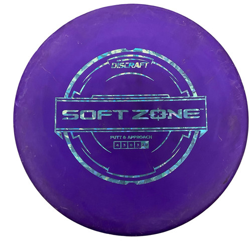 Vist Large View of Product Image Which is Used Discraft SOFT ZONE Disc Golf Mid Range Purple