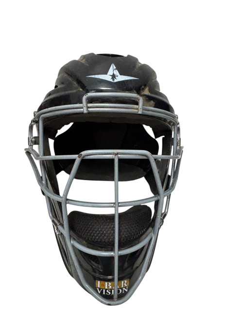 Vist Large View of Product Image Which is Used All-Star MVP 2400-1 7 - 7 1/2 Baseball Catchers Helmet w/Mask Black