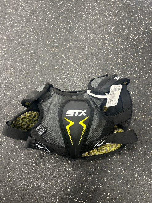 Vist Large View of Product Image Which is Used STX STALLION 200+ NOCSAE Lacrosse Shoulder Pads Black XS