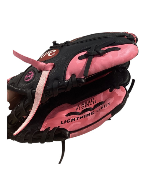 Vist Large View of Product Image Which is Used Rawlings LS95P BB/SB Glove RH Throw Pink 9 1/2"