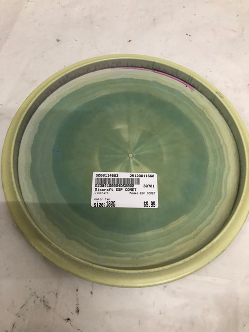 Vist Large View of Product Image Which is Used Discraft ESP COMET Disc Golf Mid Range Tan 180g