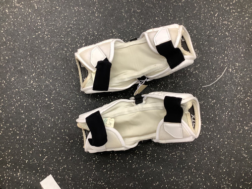 Vist Large View of Product Image Which is Used STX CELL IV Lacrosse Arm Pads/Guards White LG