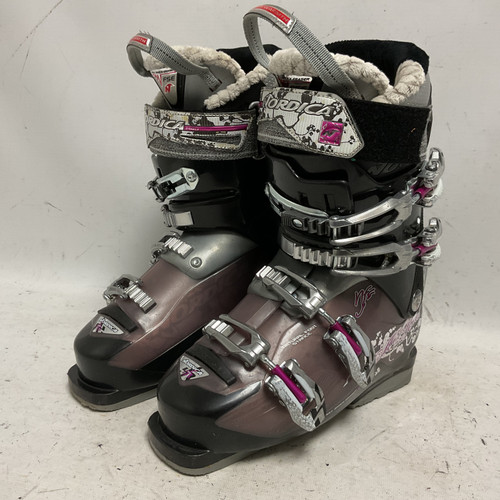 Vist Large View of Product Image Which is Used Nordica HOTROD 8.0W Womens DH Ski Boot Black 245 MP - M06.5 - W07.5
