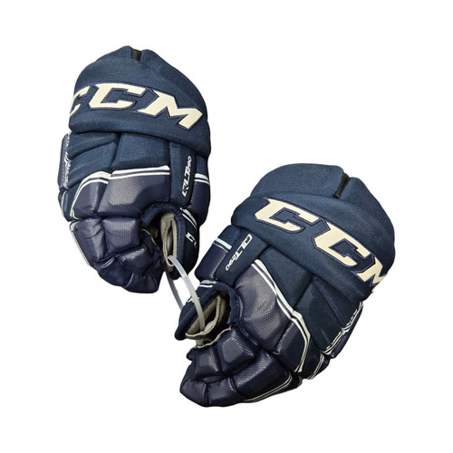 Vist Large View of Product Image Which is Used CCM QLT290 GLOVES Junior Gloves Navy Blue 12"