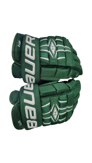 Vist Large View of Product Image Which is Used Bauer NEXUS GLOVES Senior Gloves Green 14"