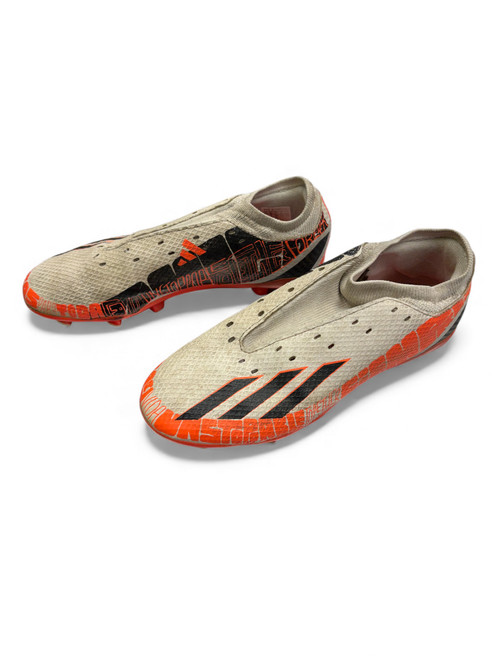 Vist Large View of Product Image Which is Used Adidas Soccer Cleats White Senior 5.5