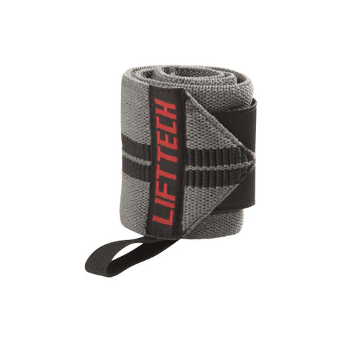 Vist Large View of Product Image Which is Lift Tech Comp Thumb Loop Wrist Wraps Grey #312000