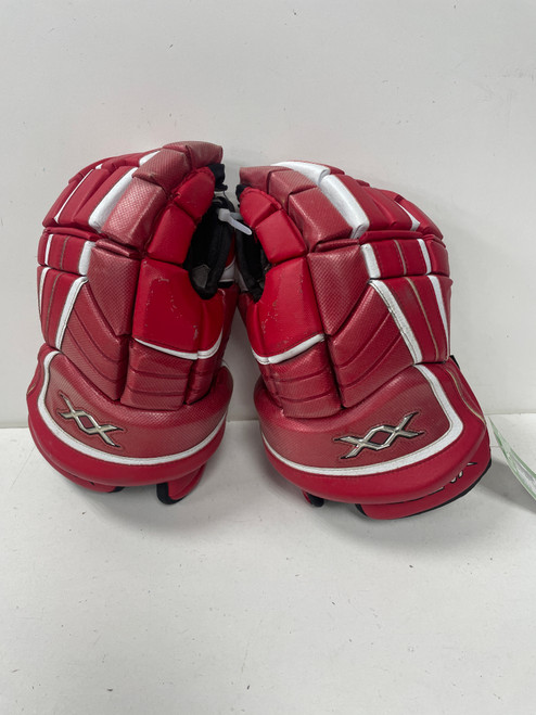 Vist Large View of Product Image Which is Used Bauer VAPOR XX Senior Gloves Red 15"