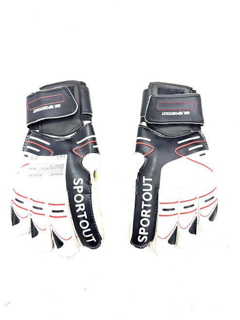 Vist Large View of Product Image Which is Used SPORTOUT GK Soccer Goalie Gloves White 8
