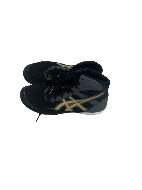 Vist Large View of Product Image Which is Used Asics Matflex Jr 5 Black Wrestling Shoes