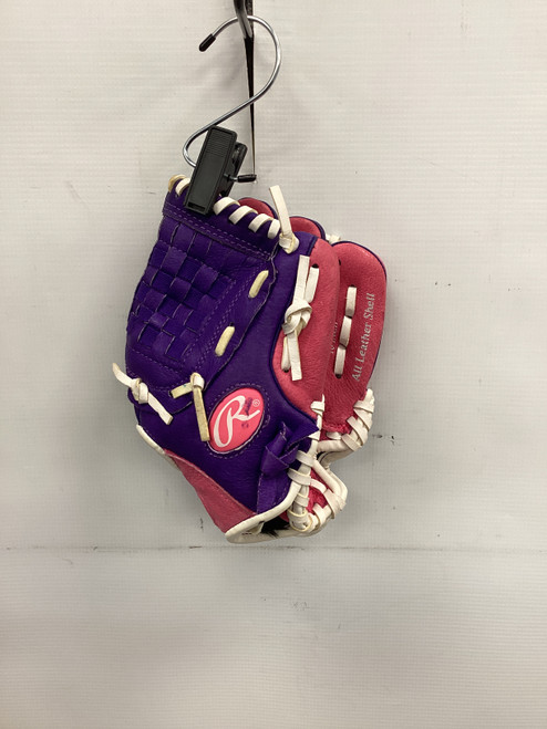 Vist Large View of Product Image Which is Used Rawlings HIGHLIGHT SERIES BB/SB Glove RH Throw Purple 10"