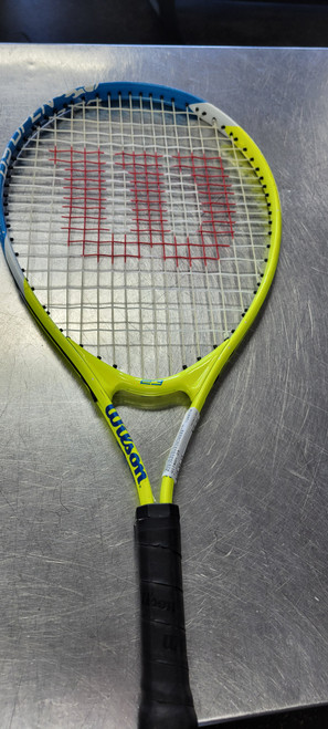 Vist Large View of Product Image Which is Used Wilson 23 Junior Tennis Racquet Yellow 23"