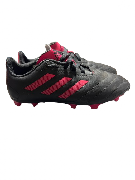 Vist Large View of Product Image Which is Used Adidas ADIDAS JNR SOCCER CLEATS 1.5 Soccer Cleats Black And Pink Junior 01.5