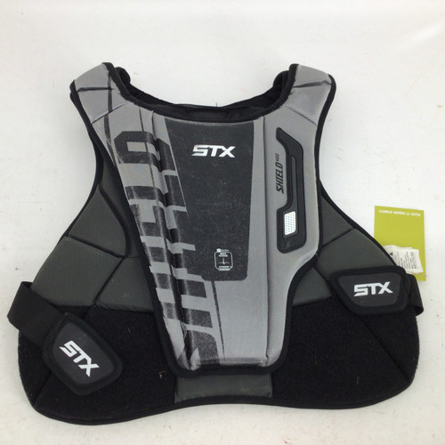 Vist Large View of Product Image Which is Used STX SHIELD 400 MEDIUM GOALIE CHEST LAX Goalie Chest Y Black MD