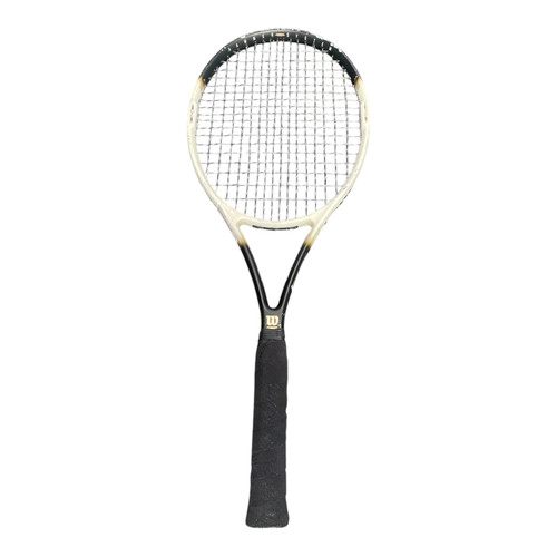 Vist Large View of Product Image Which is Used Wilson HAMMER 6.2 Adult Tennis Racquet White 4 1/2"