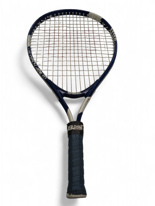 Vist Large View of Product Image Which is Used Wilson US OPEN Junior Tennis Racquet Navy Blue 21"