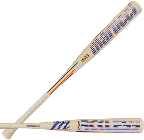 Vist Large View of Product Image Which is 2026 Marucci CATX Rckless Rewind Cream BBCOR Baseball Bat: MCBCRRCC - 33/30