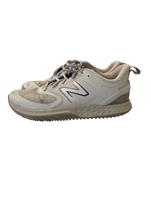 Vist Large View of Product Image Which is Used New Balance TURF SHOE BB/SB Cleats Grey Senior 8.5