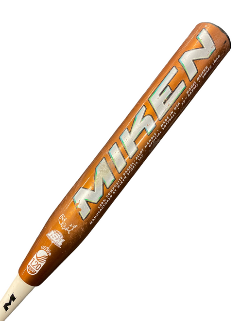 Vist Large View of Product Image Which is Used Miken HEAVY METAL BB/SB Slowpitch Bat 34"